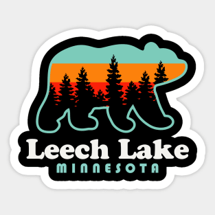 Leech Lake Fishing Minnesota Vacation Travel Bear Sticker